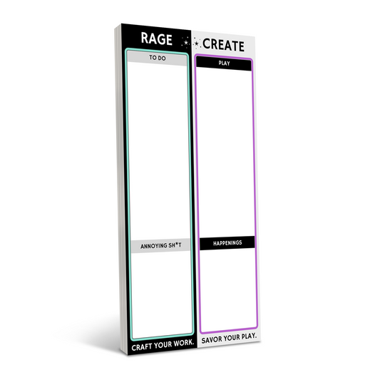 To do list notepad with to do on one side and play on the other