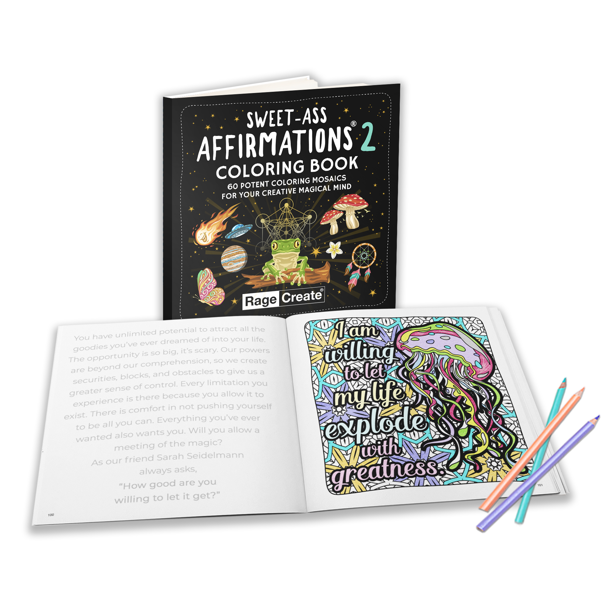Sweet-Ass Affirmations 2 Coloring Book