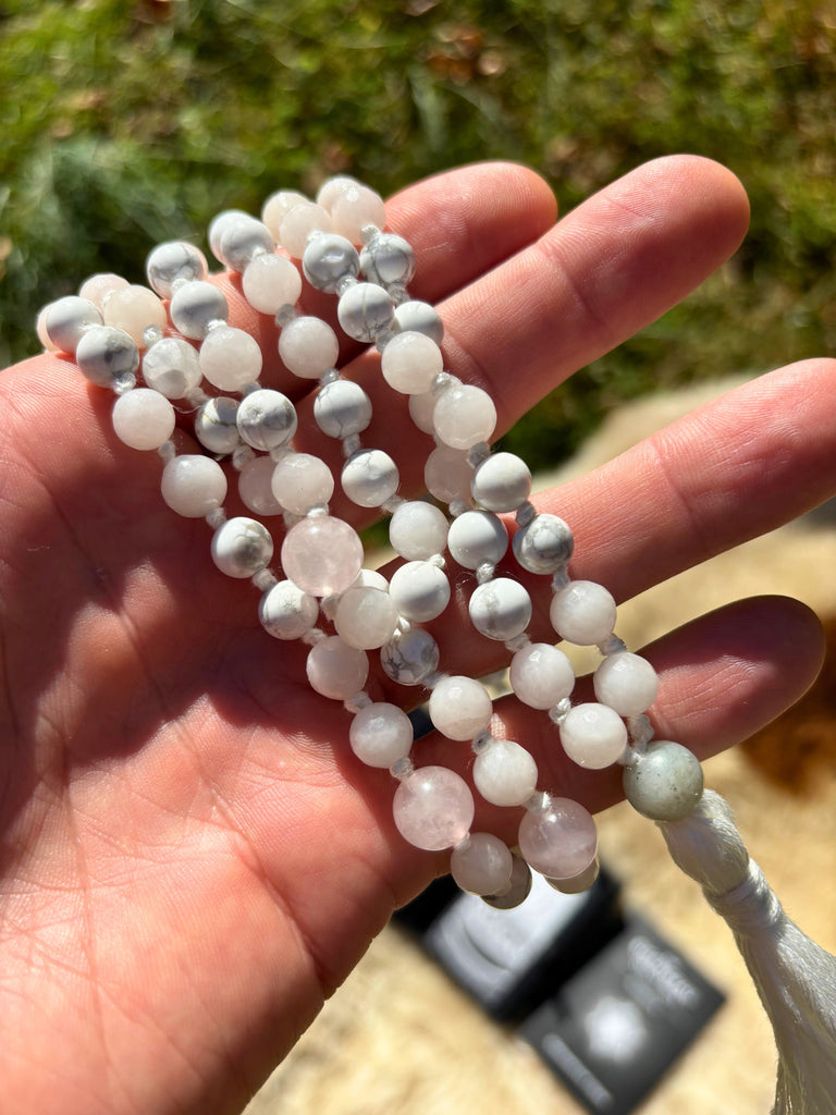 White Harmonizer Mala + Eigengrau Oracle Deck (1 of 1)