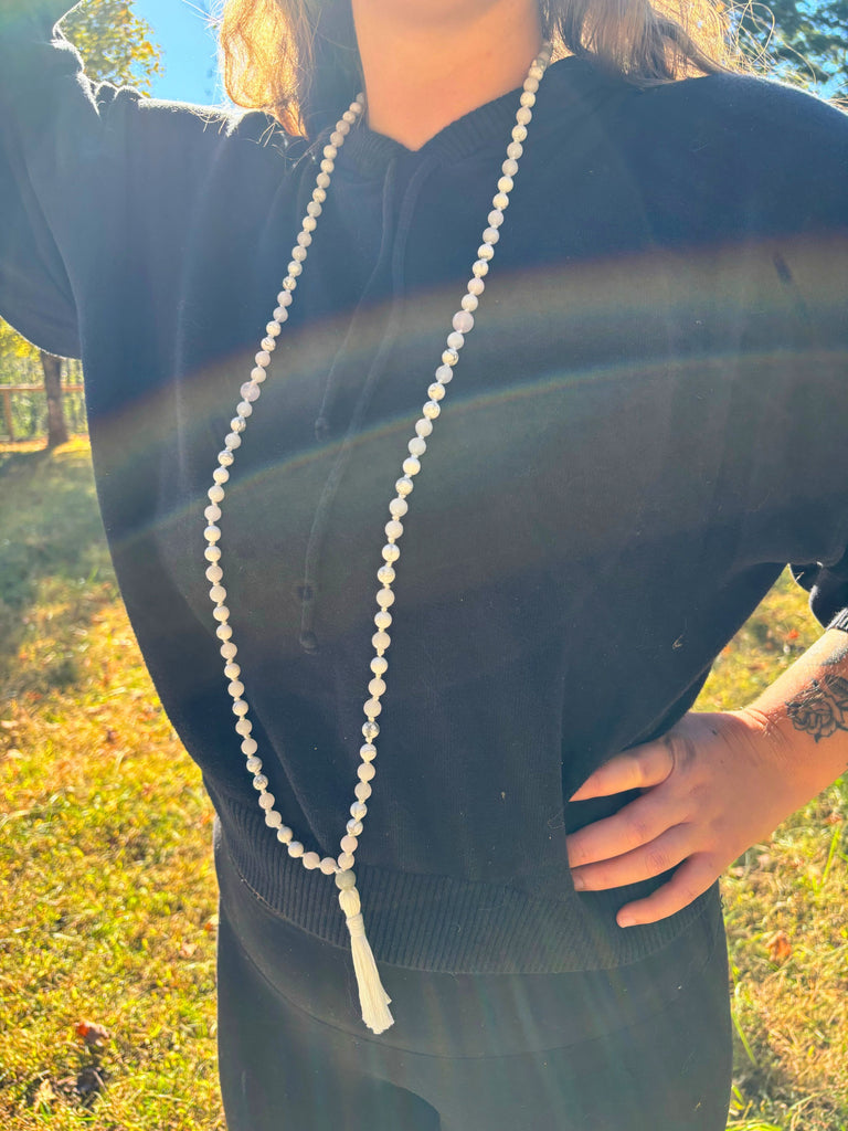 White Harmonizer Mala + Eigengrau Oracle Deck (1 of 1)