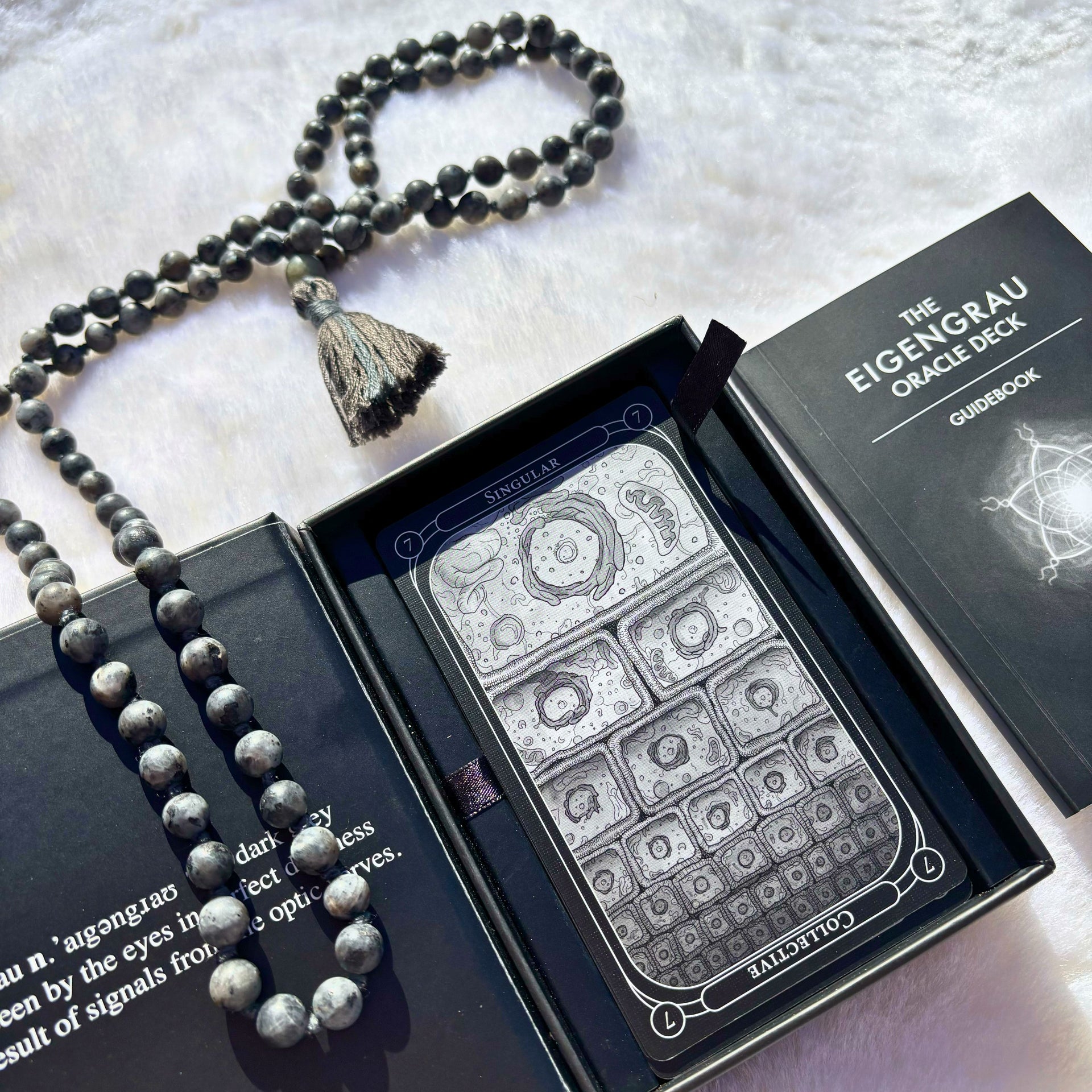 Grey Labradorite Mala + Eigengrau Oracle Deck (1 of 1)