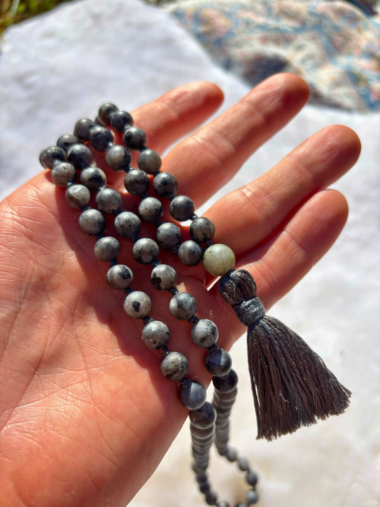 Grey Labradorite Mala + Eigengrau Oracle Deck (1 of 1)