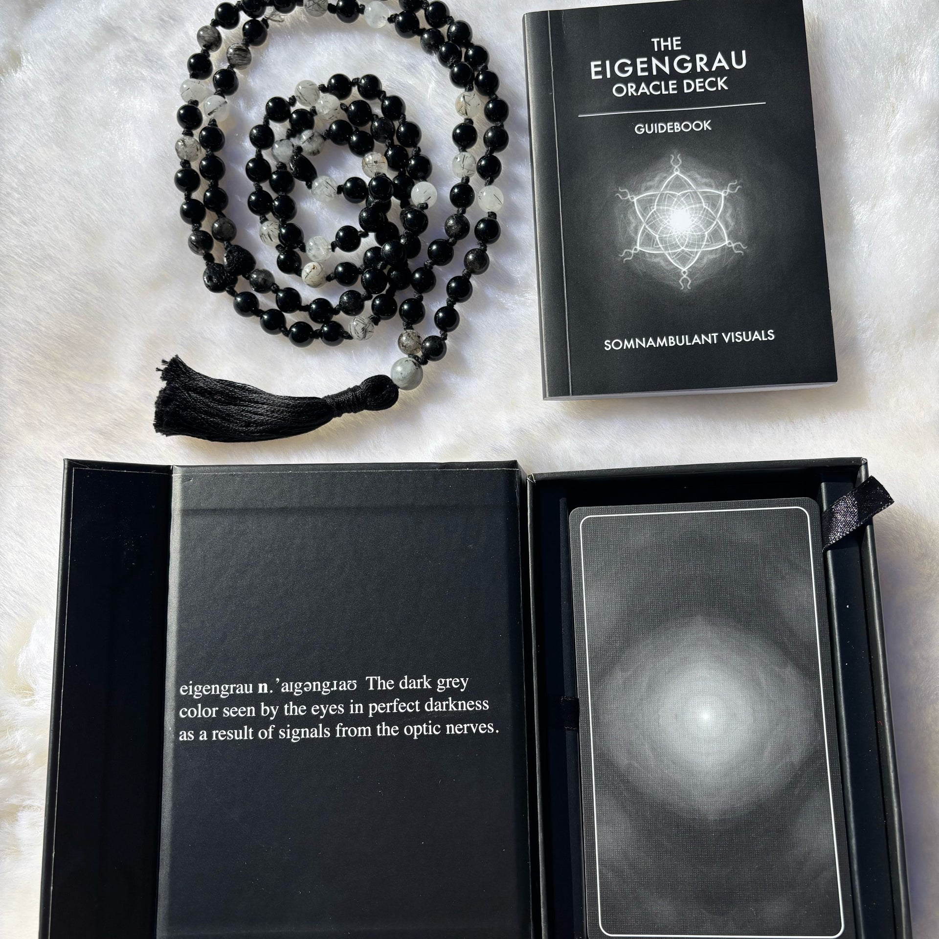 Black Tibetan Mala + Eigengrau Oracle Deck (1 of 1)
