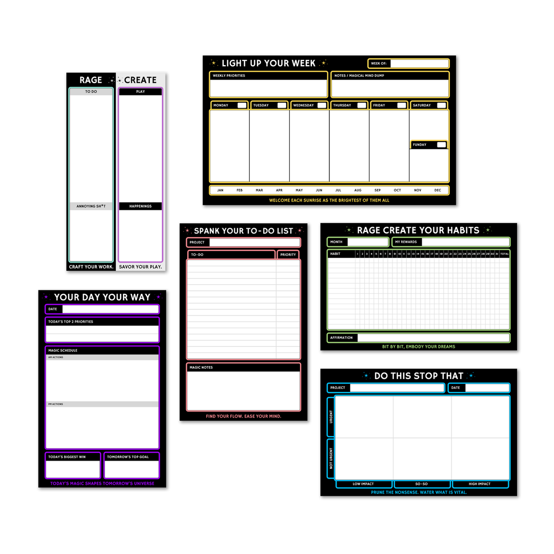 Productivity Pads | Complete 6-Pack Bundle
