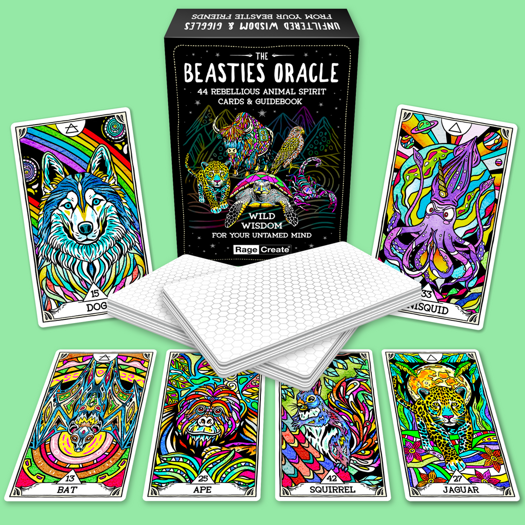 The Beasties Oracle Deck: 44 Rebellious Animal Spirit Cards & Guidebook - ragecreate.com