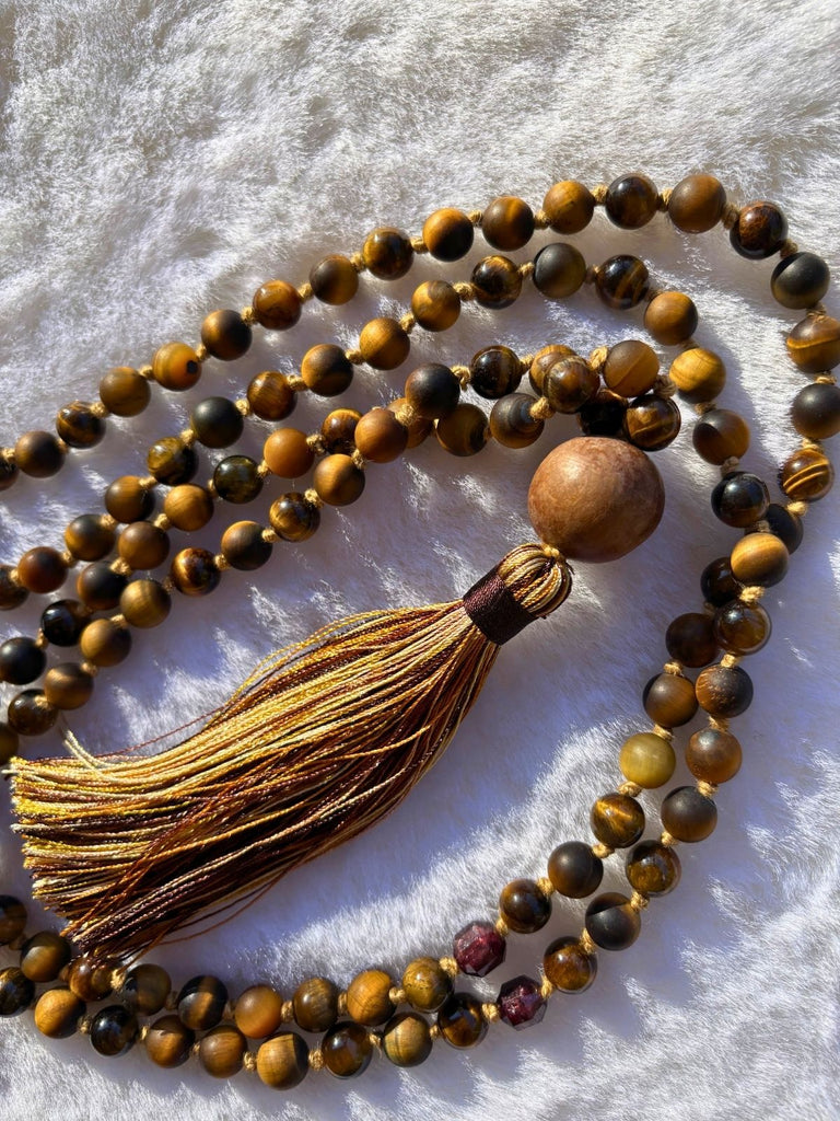 The Eye of the Tiger Mala (1 of 1) + Beasties Oracle Deck