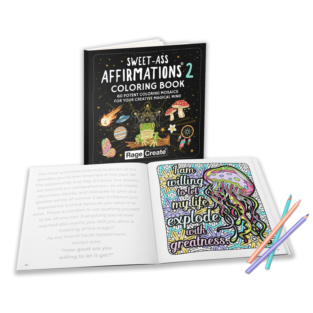 Sweet-Ass Affirmations 2 Coloring Book