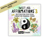 Digital deck pack cover art for Sweet-Ass Affirmations 3 featuring a decorative yin-yang symbol with mystical illustrations including an octopus, turtle, mushrooms, and colorful Aztec-style figure aga