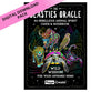 The Beasties Oracle card deck box featuring vibrant neon-colored animals including a bison, leopard, eagle, turtle, and scorpion against a black starry background with mountains, with a pink digital d