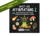 Digital download pack cover featuring a dark space-themed design with a glowing frog, mystical symbols, colorful mushrooms, and cosmic elements like planets and stars, with the title Sweet-Ass Affirma